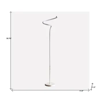 51" White LED Novelty Floor Lamp With White