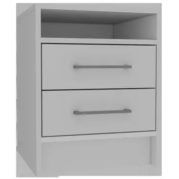 20" Wood Two Drawer Nightstand