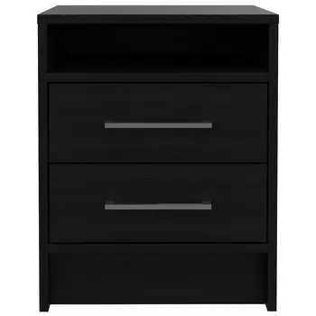 20" Wood Two Drawer Nightstand
