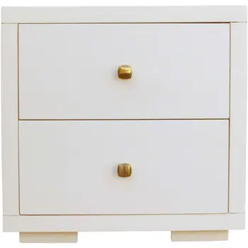 Moma White Wood Platform Queen Bed With Two Nightstands