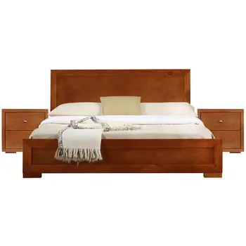 Cherry Blossom Pink Wood Queen With Yes Bed Frame
