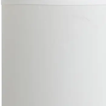 19" Silver Bedside Table Lamp With White Drum Shade