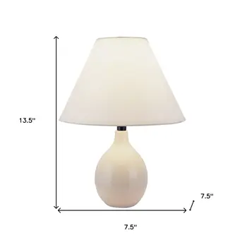 Contempo Bulb Beige Ceramic Table Lamp