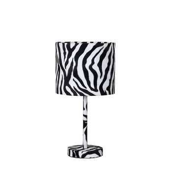 19" White Bedside Table Lamp With White Drum Shade