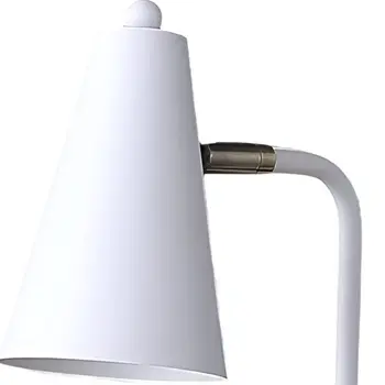20" Compact White Student Metal Desk Lamp