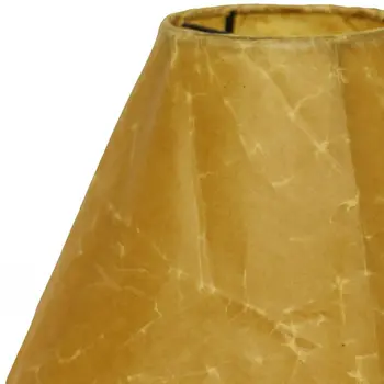 14" Brown Slanted Empire Crinkle Oil Paper Lampshade