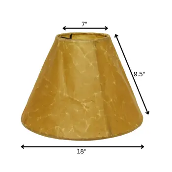 18" Brown Slanted Empire Crinkle Oil Paper Lampshade