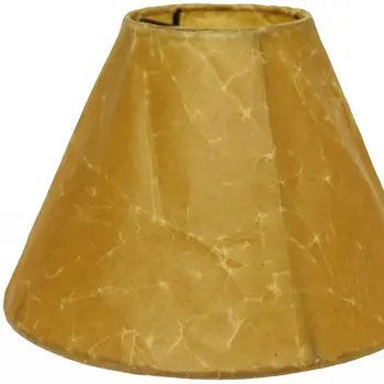 18" Brown Slanted Empire Crinkle Oil Paper Lampshade