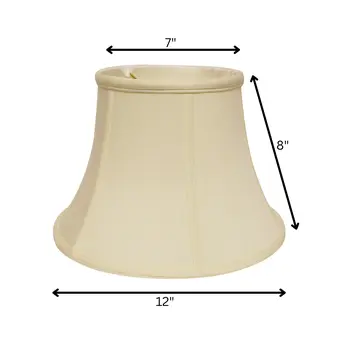 12" Ivory Drum No Slub Lampshade