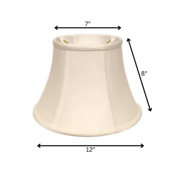 12" White Drum Monay Shantung Lampshade