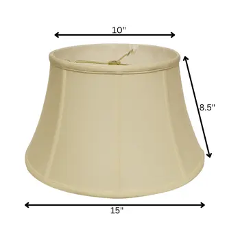 15" Ivory Drum No Slub Lampshade