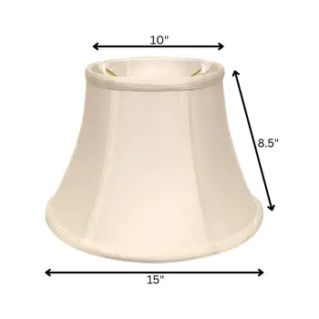 15" White Drum Monay Shantung Lampshade