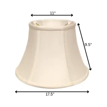 18" White Drum Monay Shantung Lampshade