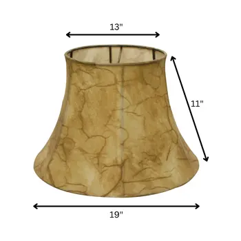 19" Antique Parchment Shallow Drum Parchment Lampshade