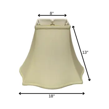 18" Ivory Premium Square Monay Shantung Lampshade