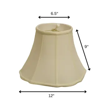 12" Ivory Octagon Monay Shantung Lampshade