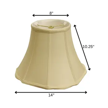 14" Antique White Octagon Monay Shantung Lampshade