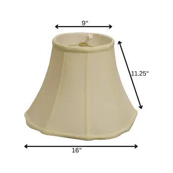 16" Ivory Octagon Monay Shantung Lampshade