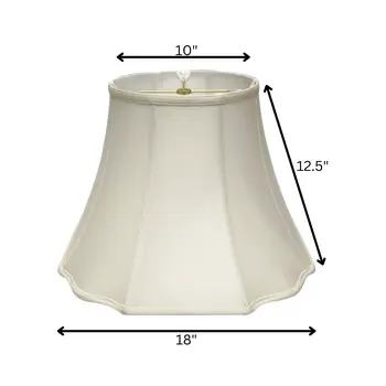 18" White Octagon Monay Shantung Lampshade
