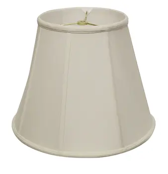14" White Slanted Empire Monay Shantung Lampshade