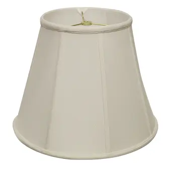 16" White Slanted Empire Monay Shantung Lampshade