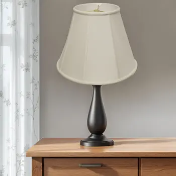 18" White Slanted Empire Monay Shantung Lampshade