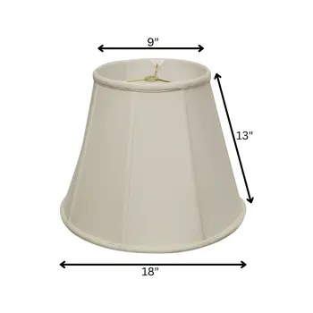 18" White Slanted Empire Monay Shantung Lampshade