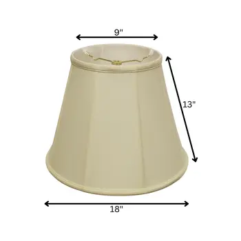 18" Ivory Slanted Empire Monay Shantung Lampshade