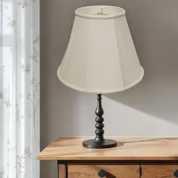 20" White Slanted Empire Monay Shantung Lampshade