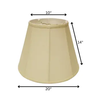 20" Antique White Slanted Empire Monay Shantung Lampshade
