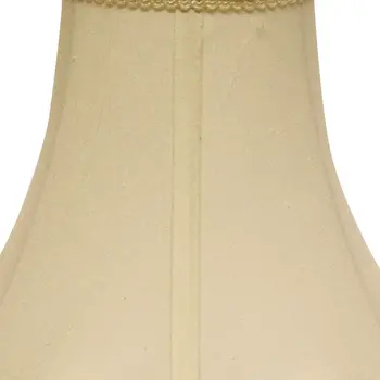 18" Ivory Slanted Scallop Bell Monay Shantung Lampshade