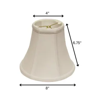 8" Snow Premium Bell No Slub Lampshade