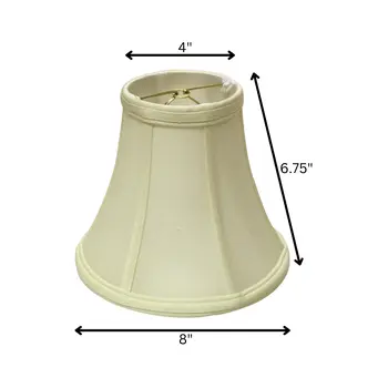 8" Ivory Premium Bell Monay Shantung Lampshade