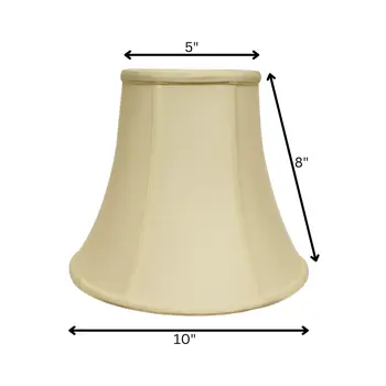 Ivory Monay Shantung Silk Bell Lamp shade 10"W Bottom