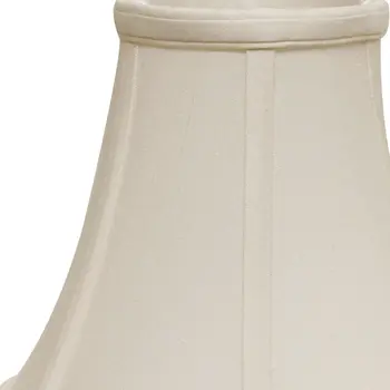12" White Premium Bell Monay Shantung Lampshade
