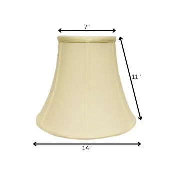 14" Ivory Premium Bell No Slub Lampshade