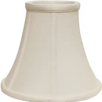 White Monay Shantung Silk Bell Lamp shade 14"W Bottom