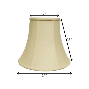 14" Ivory Premium Bell Monay Shantung Lampshade