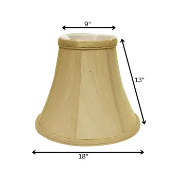 18" Pale Brown Premium Bell No Slub Lampshade