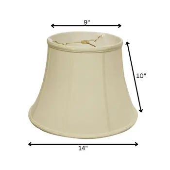 14" Ivory Altered Bell Monay Shantung Lampshade