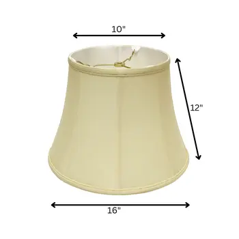 16" Antique White Altered Bell Monay Shantung Lampshade