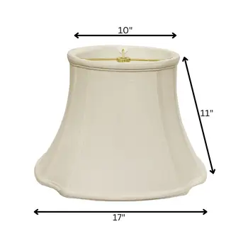Cream Monay Shantung Silk Oval 17 Bottom