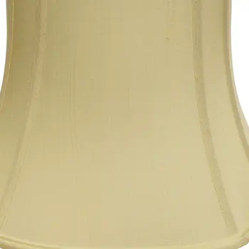 17" Antique White Reversed Oval Monay Shantung Lampshade