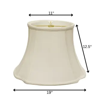 Cream Monay Shantung Silk Oval 19 Bottom