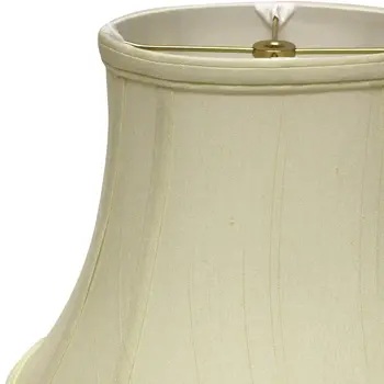 19" Ivory Reversed Oval Monay Shantung Lampshade