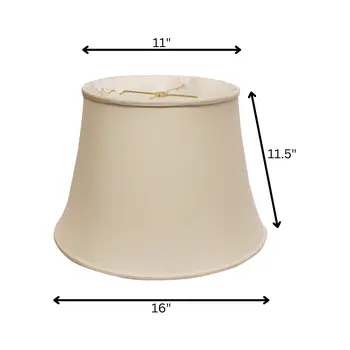 16" Biege Sloped Euro Bell Pongee Shantung Lampshade