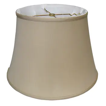 16" Greige Sloped Euro Bell Pongee Shantung Lampshade