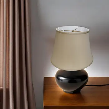 20" Greige Sloped Euro Bell Pongee Shantung Lampshade