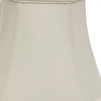 10" White Slanted Square Bell Monay Shantung Lampshade