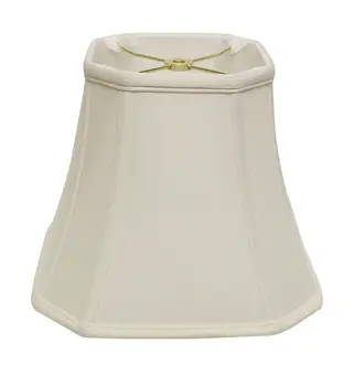 12" White Slanted Square Bell Monay Shantung Lampshade